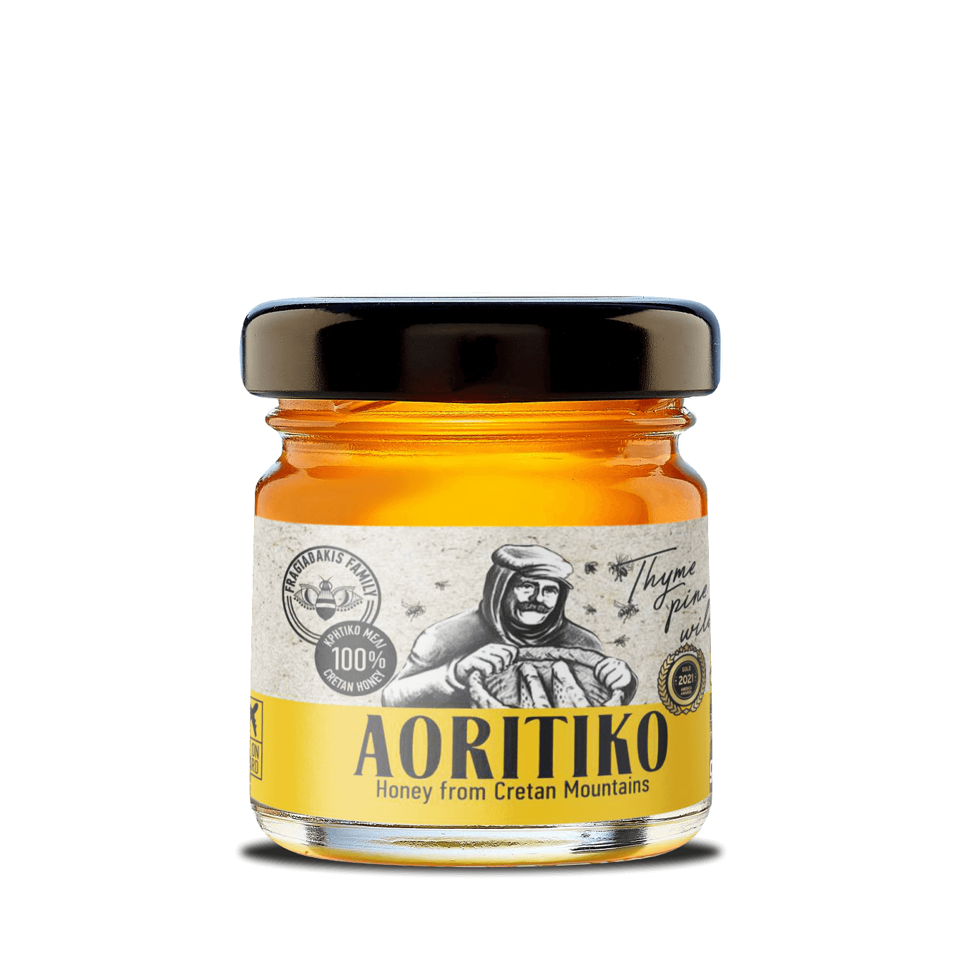 AORITIKO - 100% Κρητικό μέλι, Θυμάρι, Πεύκο & άγρια βότανα - 100gr