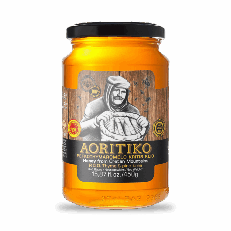 AORITIKO - PDO 100% Κρητικό μέλι, Πευκοθύμαρο Κρήτης - 450gr