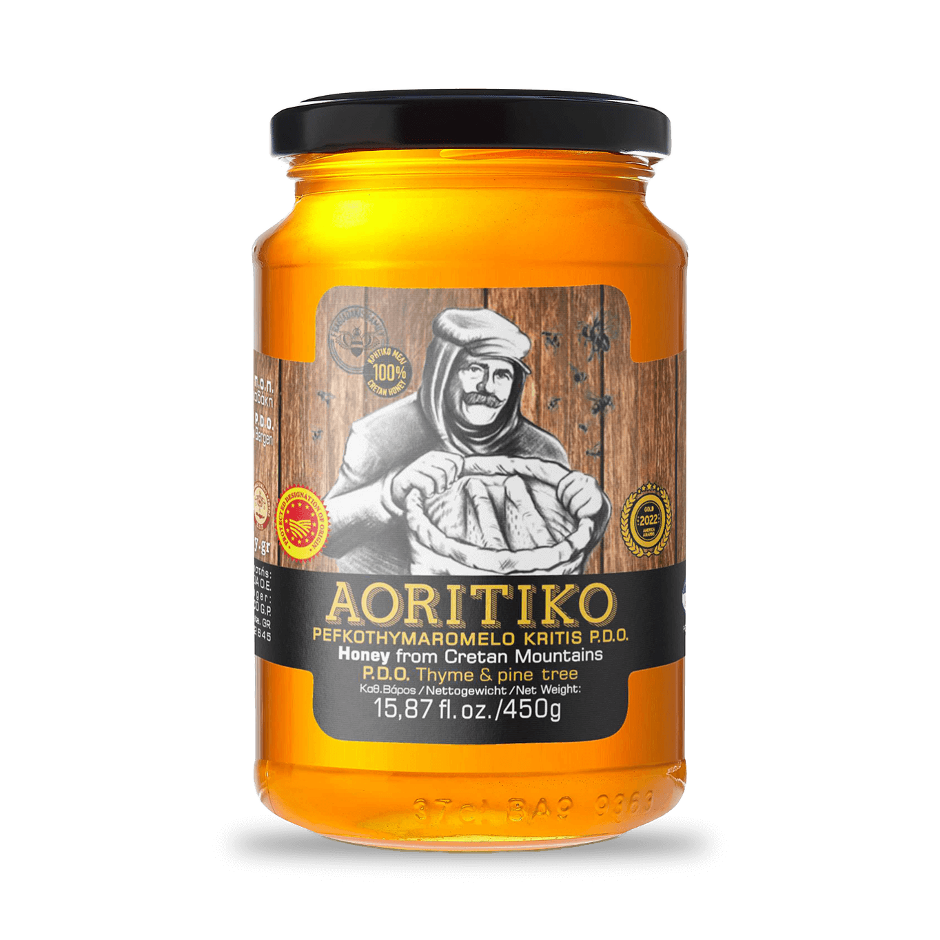 AORITIKO - PDO 100% Κρητικό μέλι, Πευκοθύμαρο Κρήτης - 450gr