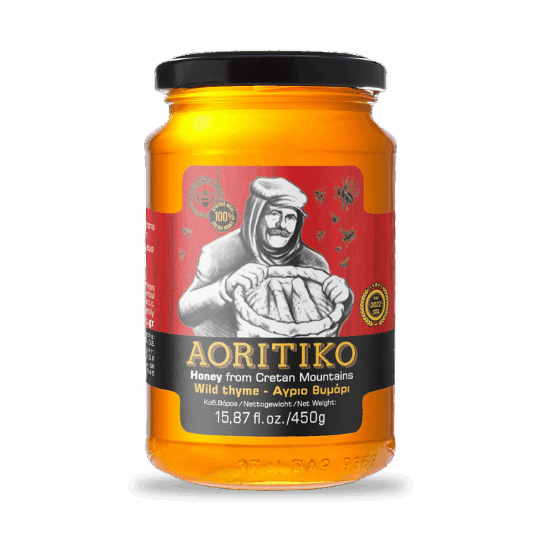 AORITIKO - 100% Κρητικό μέλι, Άγριο Θυμάρι - 450gr