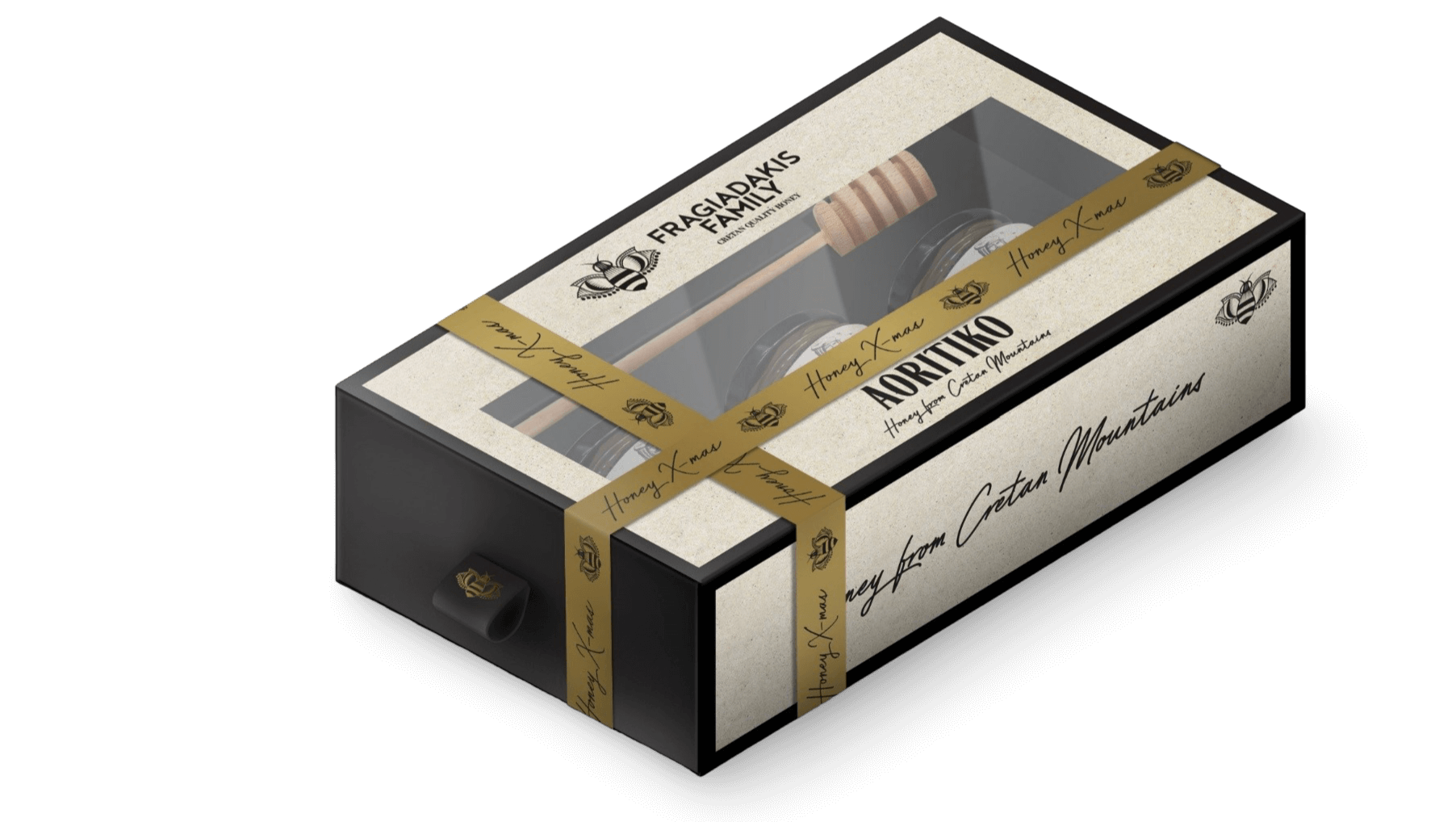 Gift Box - Συλλογή Κρητικών μελιών με ξυλάκι γευσιγνωσίας